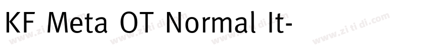 KF Meta OT Normal It字体转换